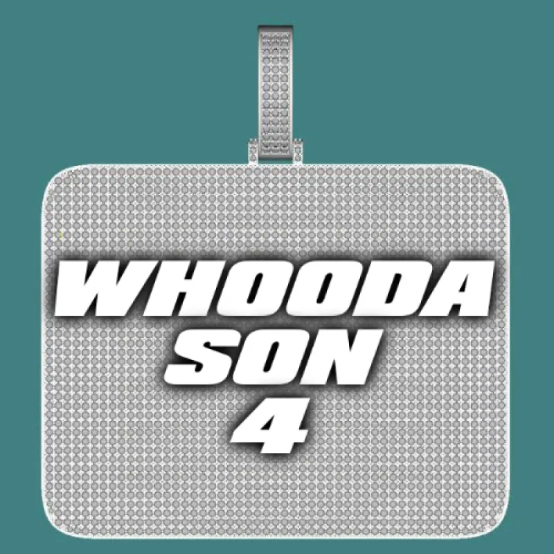 CUSTOM LETTER NECKLACE 3D BIG SQUARE sold by The GUU Shop