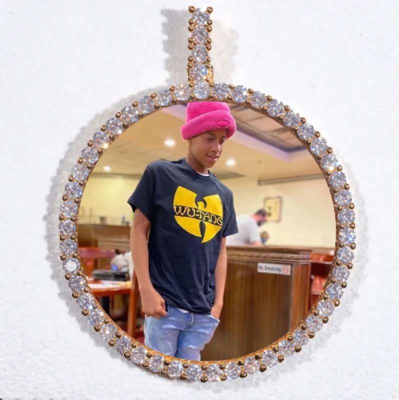 LARGE 3D CIRCLE CUSTOM PICTURE PENDANT sold by The GUU Shop