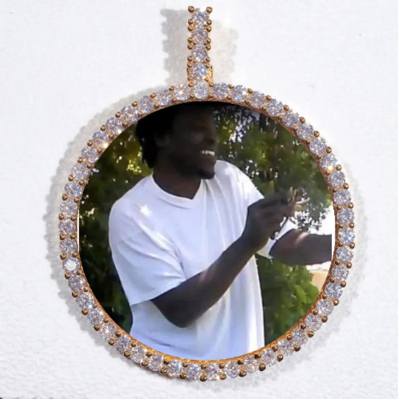 LARGE 3D CIRCLE CUSTOM PICTURE PENDANT sold by The GUU Shop