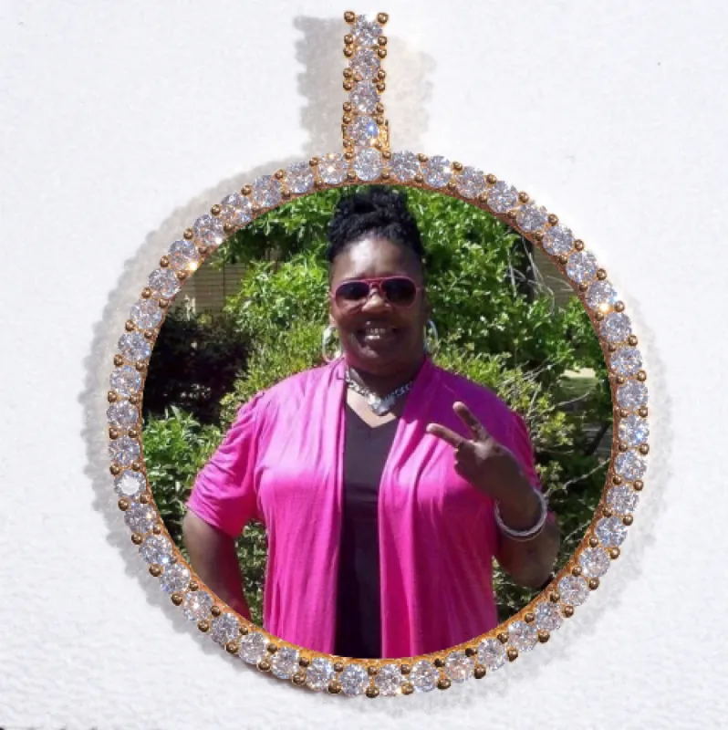 LARGE 3D CIRCLE CUSTOM PICTURE PENDANT sold by The GUU Shop