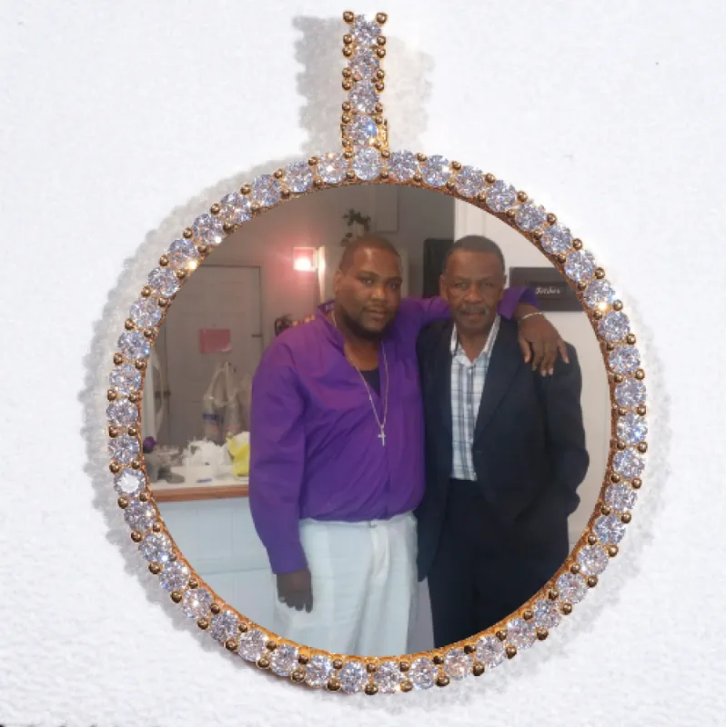 LARGE 3D CIRCLE CUSTOM PICTURE PENDANT sold by The GUU Shop