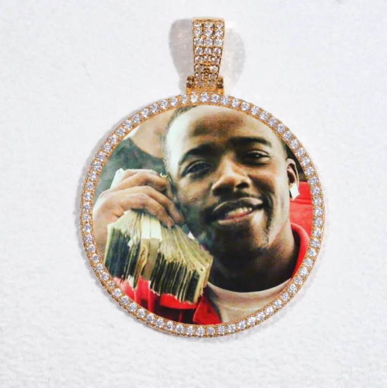 MEDIUM 3D CIRCLE CUSTOM PICTURE PENDANT sold by The GUU Shop