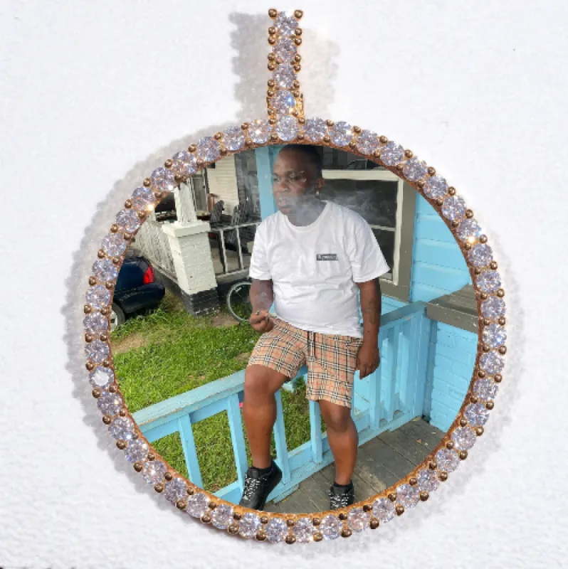 LARGE 3D CIRCLE CUSTOM PICTURE PENDANT sold by The GUU Shop
