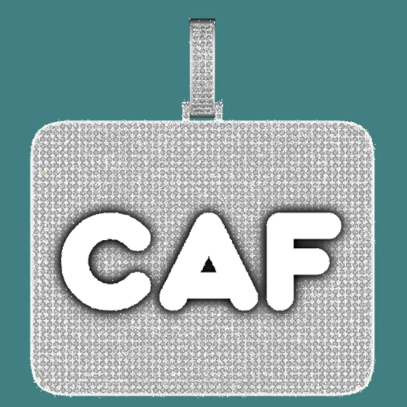 CUSTOM LETTER NECKLACE 3D BIG SQUARE sold by The GUU Shop