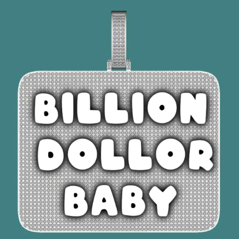 CUSTOM LETTER NECKLACE 3D BIG SQUARE sold by The GUU Shop