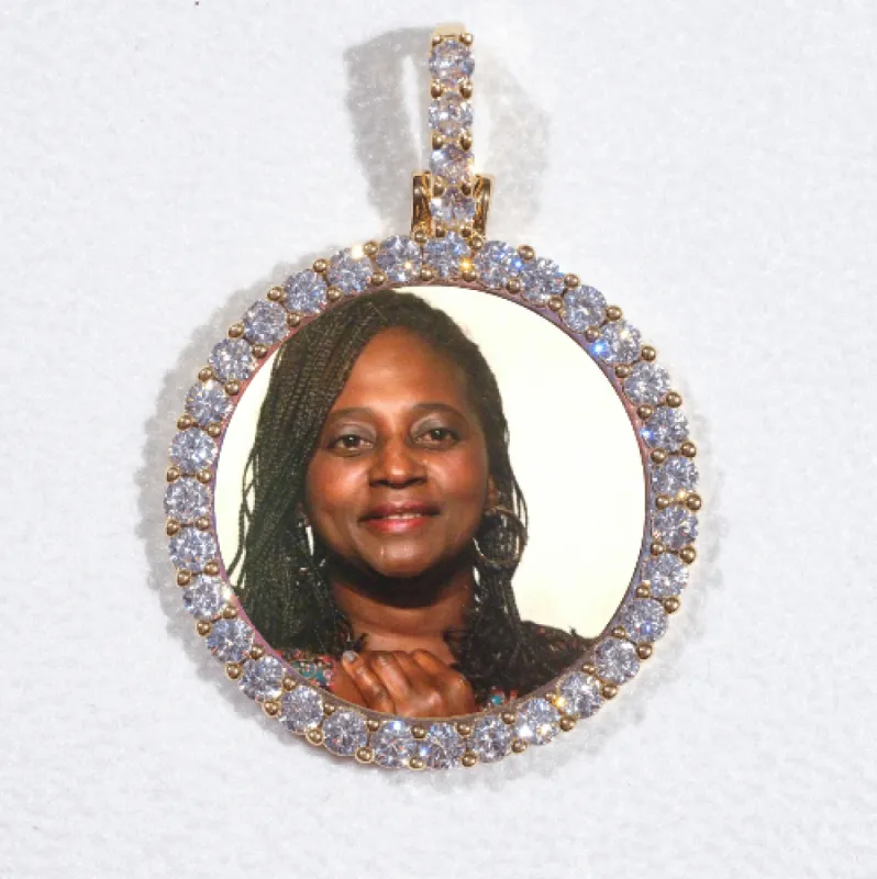 3D CIRCLE CUSTOM PICTURE PENDANT SMALL SIZE sold by The GUU Shop