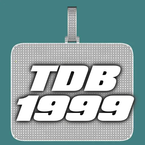 CUSTOM LETTER NECKLACE 3D BIG SQUARE sold by The GUU Shop