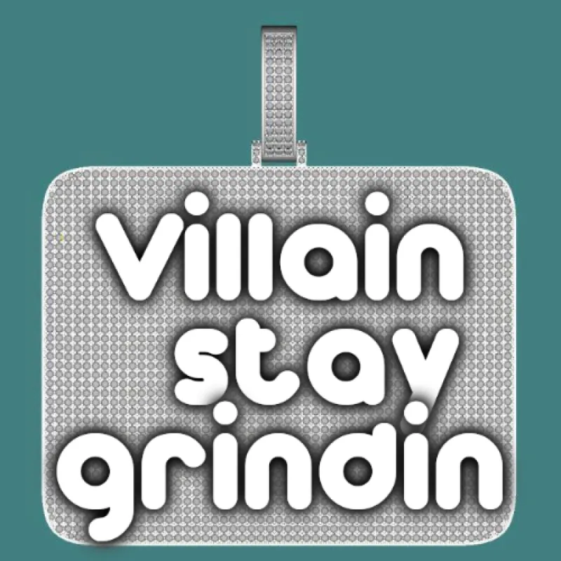 CUSTOM LETTER NECKLACE 3D BIG SQUARE sold by The GUU Shop