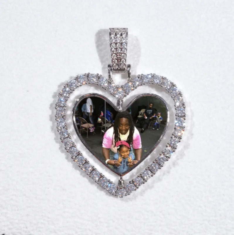 3D Spinning 2-Faced Heart Custom Picture Pendant sold by The GUU Shop