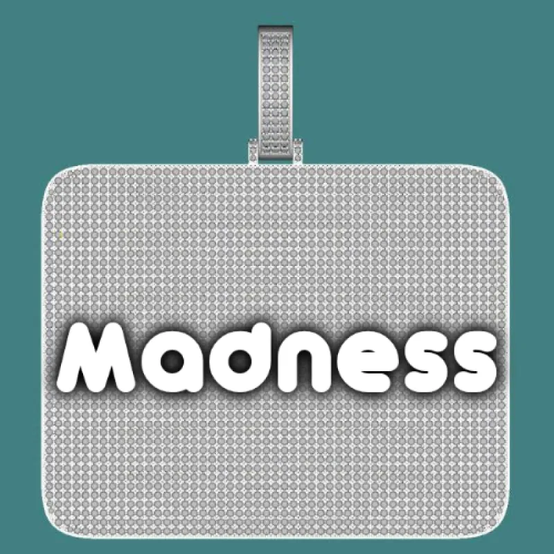 CUSTOM LETTER NECKLACE 3D BIG SQUARE sold by The GUU Shop