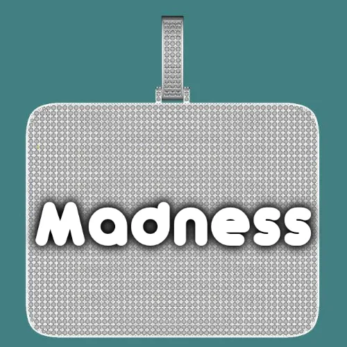 CUSTOM LETTER NECKLACE 3D BIG SQUARE sold by The GUU Shop