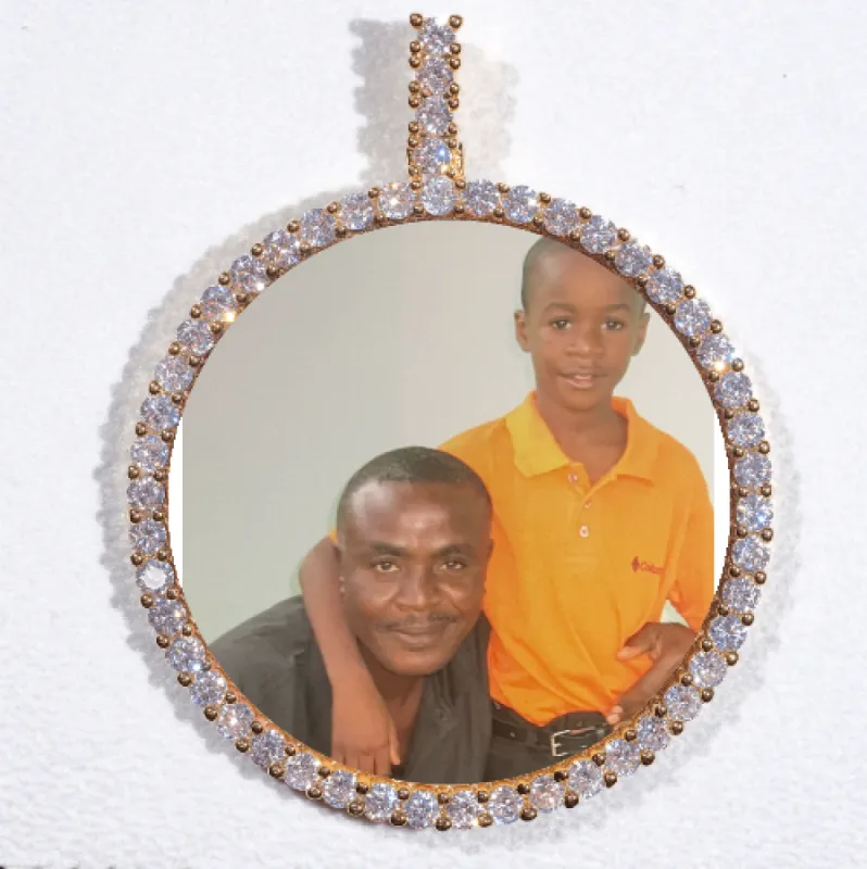 LARGE 3D CIRCLE CUSTOM PICTURE PENDANT sold by The GUU Shop