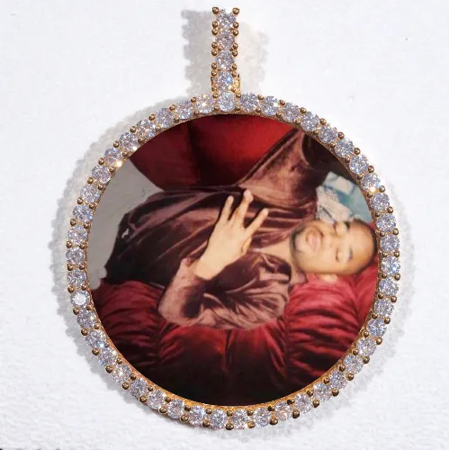 LARGE 3D CIRCLE CUSTOM PICTURE PENDANT sold by The GUU Shop