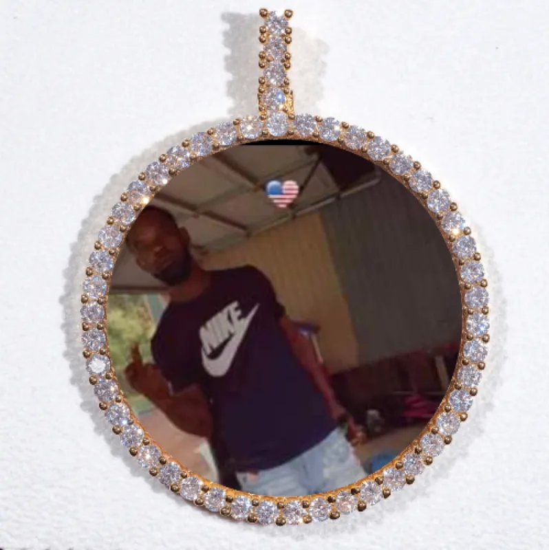 LARGE 3D CIRCLE CUSTOM PICTURE PENDANT sold by The GUU Shop