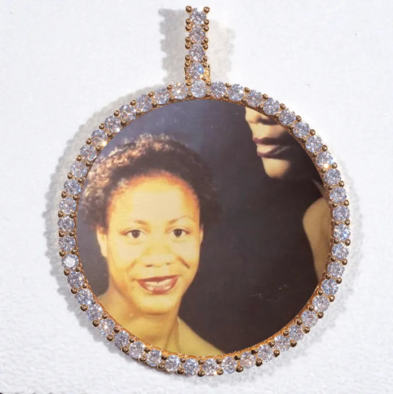 LARGE 3D CIRCLE CUSTOM PICTURE PENDANT sold by The GUU Shop
