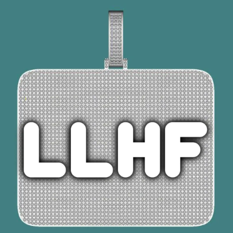 CUSTOM LETTER NECKLACE 3D BIG SQUARE sold by The GUU Shop