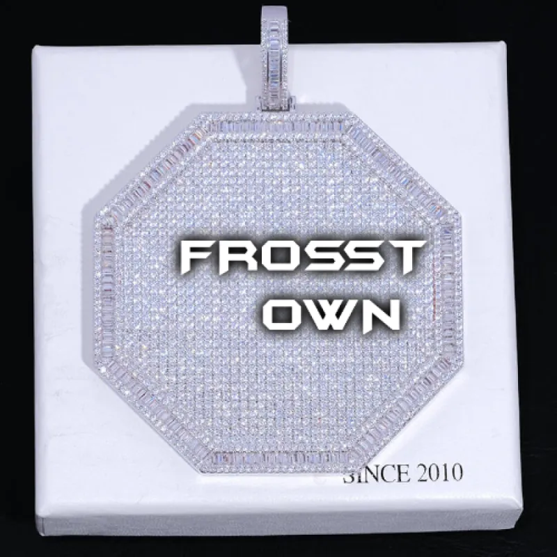 CUSTOM LETTER NECKLACE 3D BIG OCTAGON sold by The GUU Shop