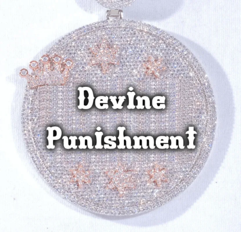 CUSTOM LETTER NECKLACE 3D BIG CROWN DISC sold by The GUU Shop