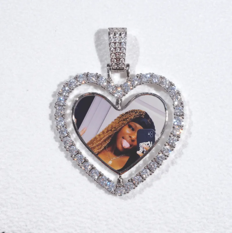 3D Spinning 2-Faced Heart Custom Picture Pendant sold by The GUU Shop