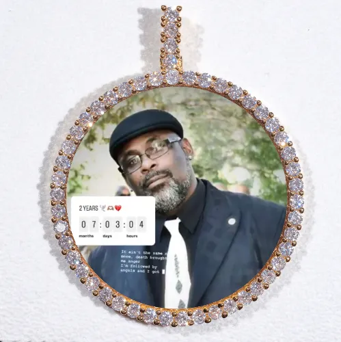 LARGE 3D CIRCLE CUSTOM PICTURE PENDANT sold by The GUU Shop