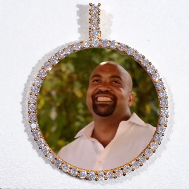 LARGE 3D CIRCLE CUSTOM PICTURE PENDANT sold by The GUU Shop