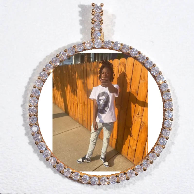 LARGE 3D CIRCLE CUSTOM PICTURE PENDANT sold by The GUU Shop