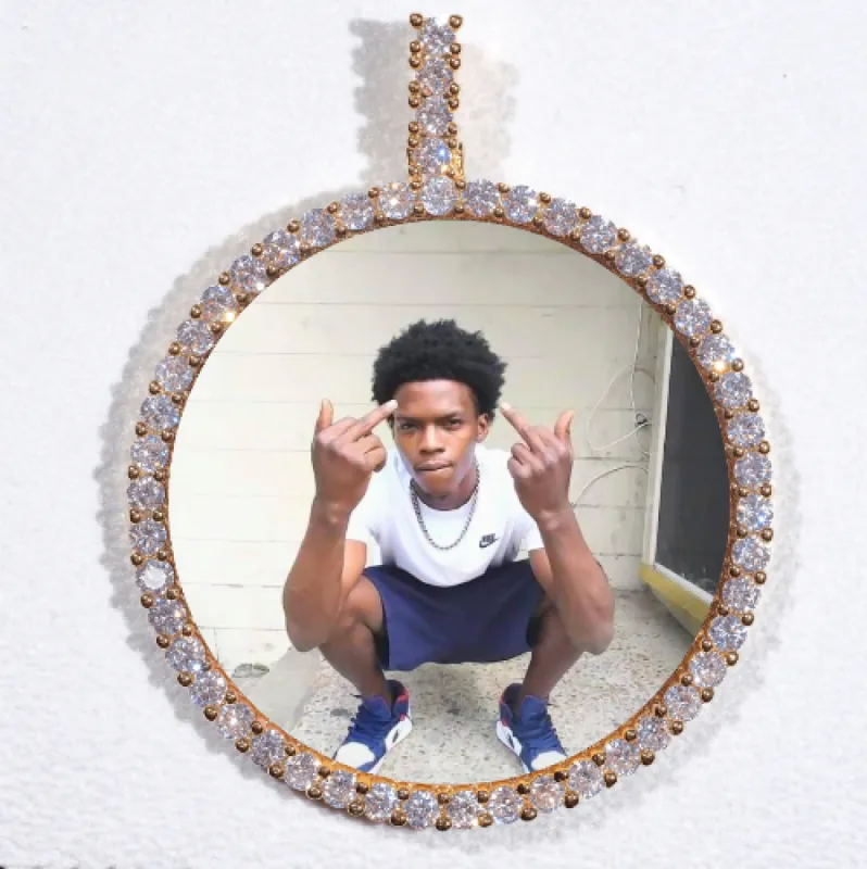 LARGE 3D CIRCLE CUSTOM PICTURE PENDANT sold by The GUU Shop