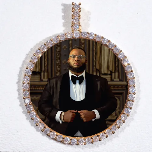 LARGE 3D CIRCLE CUSTOM PICTURE PENDANT sold by The GUU Shop