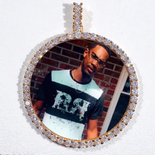 LARGE 3D CIRCLE CUSTOM PICTURE PENDANT sold by The GUU Shop