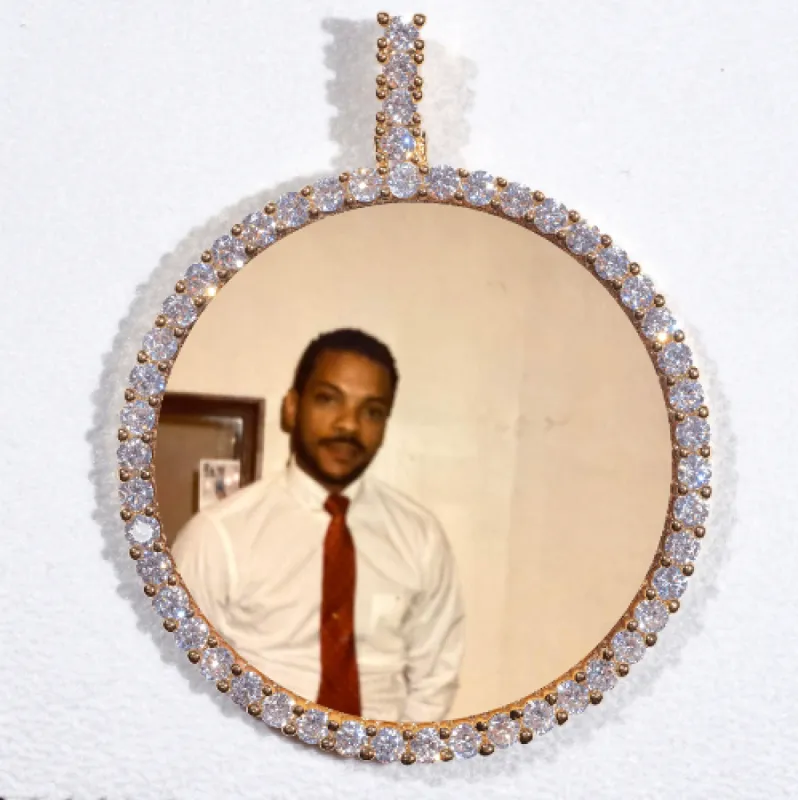 LARGE 3D CIRCLE CUSTOM PICTURE PENDANT sold by The GUU Shop