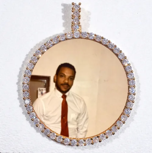 LARGE 3D CIRCLE CUSTOM PICTURE PENDANT sold by The GUU Shop