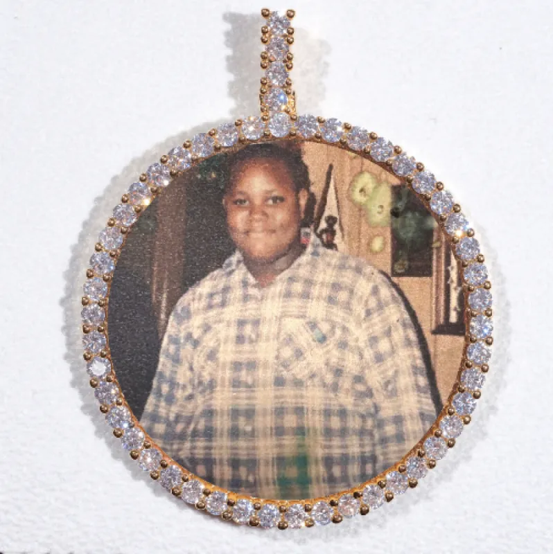 LARGE 3D CIRCLE CUSTOM PICTURE PENDANT sold by The GUU Shop