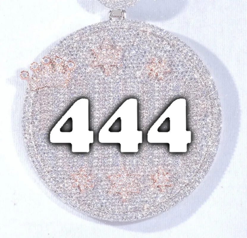 CUSTOM LETTER NECKLACE 3D BIG CROWN DISC sold by The GUU Shop