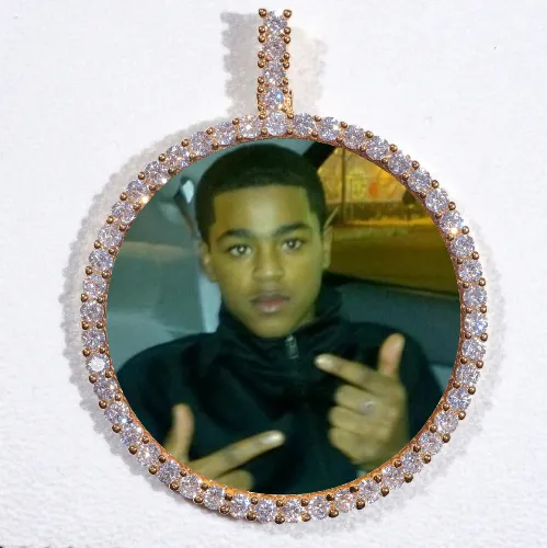 LARGE 3D CIRCLE CUSTOM PICTURE PENDANT sold by The GUU Shop