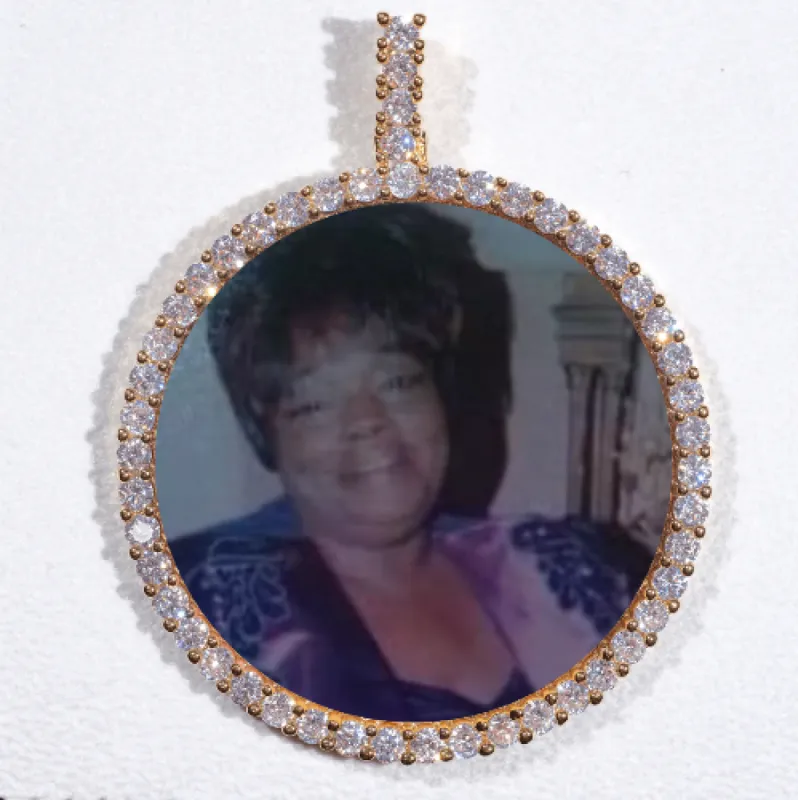 LARGE 3D CIRCLE CUSTOM PICTURE PENDANT sold by The GUU Shop