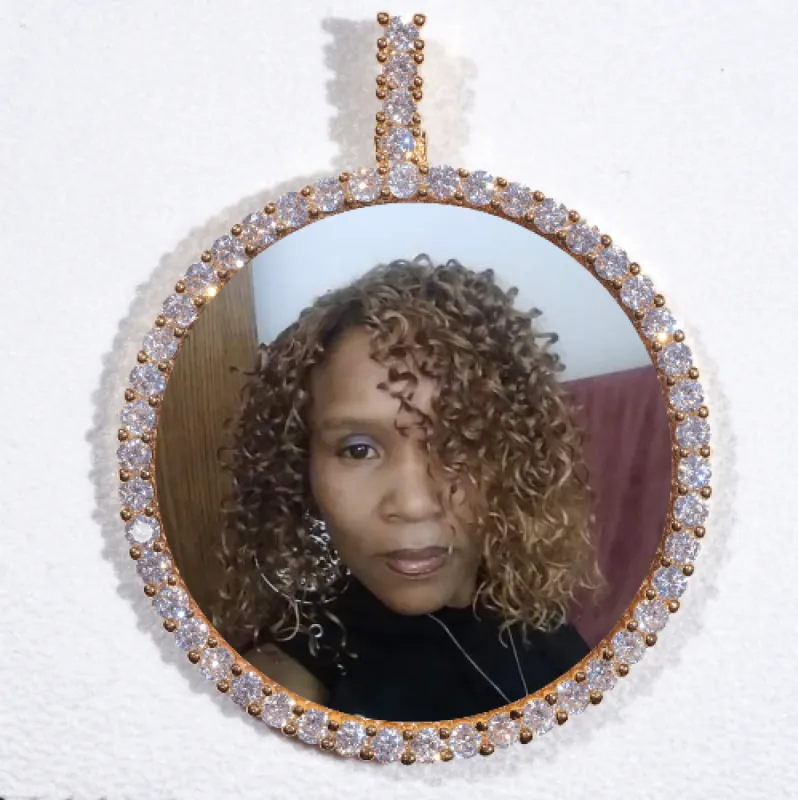 LARGE 3D CIRCLE CUSTOM PICTURE PENDANT sold by The GUU Shop