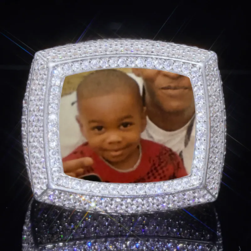 3D CUSTOM PICTURE ICED RING sold by The GUU Shop