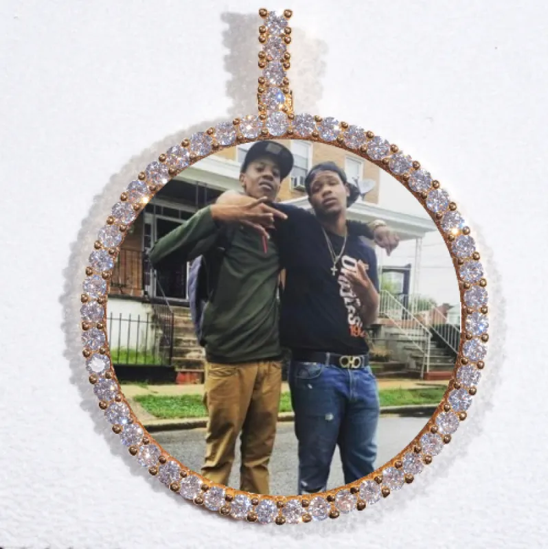 LARGE 3D CIRCLE CUSTOM PICTURE PENDANT sold by The GUU Shop