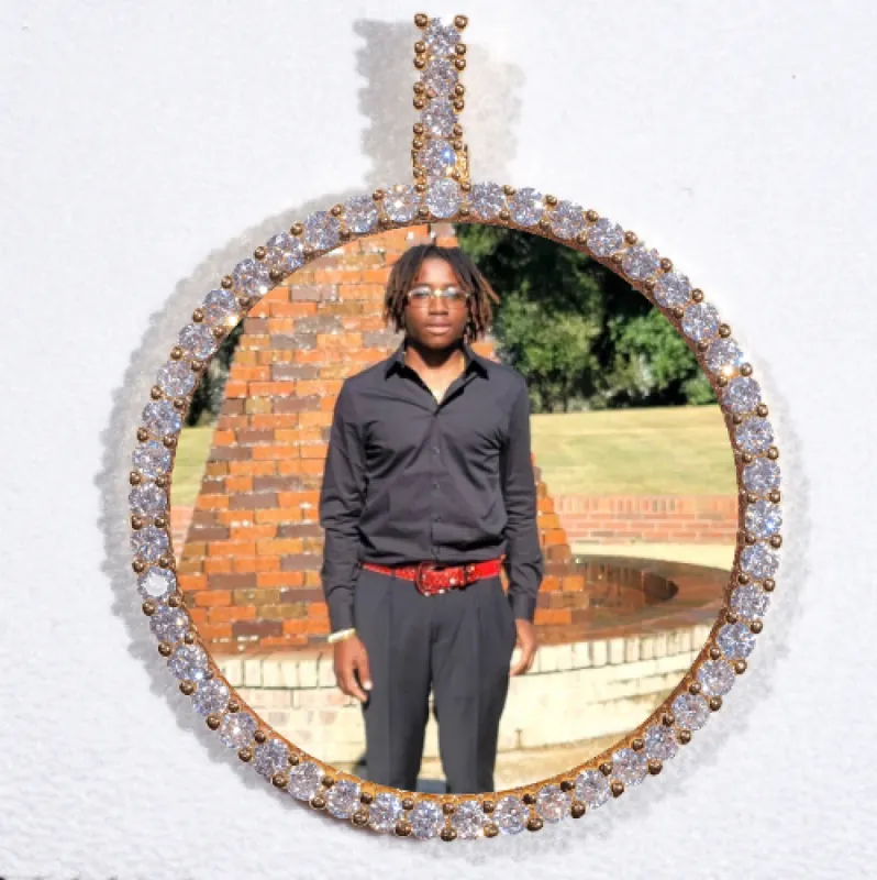 LARGE 3D CIRCLE CUSTOM PICTURE PENDANT sold by The GUU Shop
