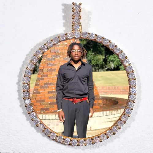 LARGE 3D CIRCLE CUSTOM PICTURE PENDANT sold by The GUU Shop