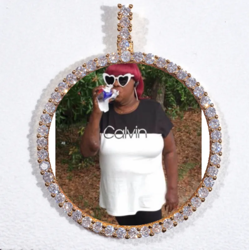 LARGE 3D CIRCLE CUSTOM PICTURE PENDANT sold by The GUU Shop