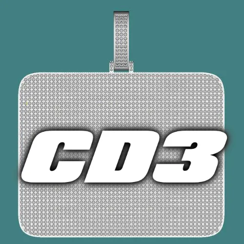 CUSTOM LETTER NECKLACE 3D BIG SQUARE sold by The GUU Shop