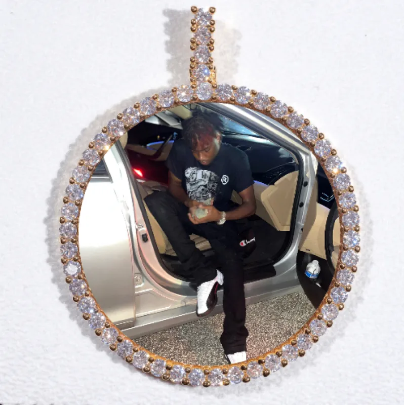 LARGE 3D CIRCLE CUSTOM PICTURE PENDANT sold by The GUU Shop