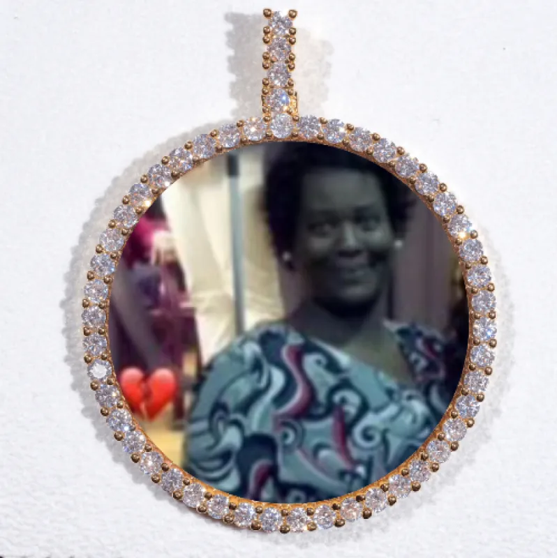 LARGE 3D CIRCLE CUSTOM PICTURE PENDANT sold by The GUU Shop