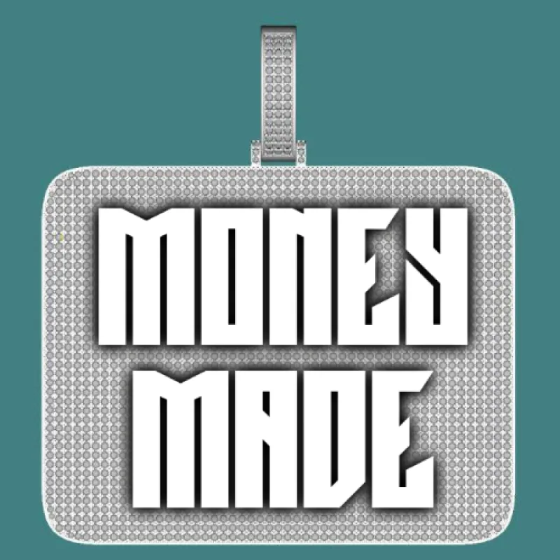 CUSTOM LETTER NECKLACE 3D BIG SQUARE sold by The GUU Shop