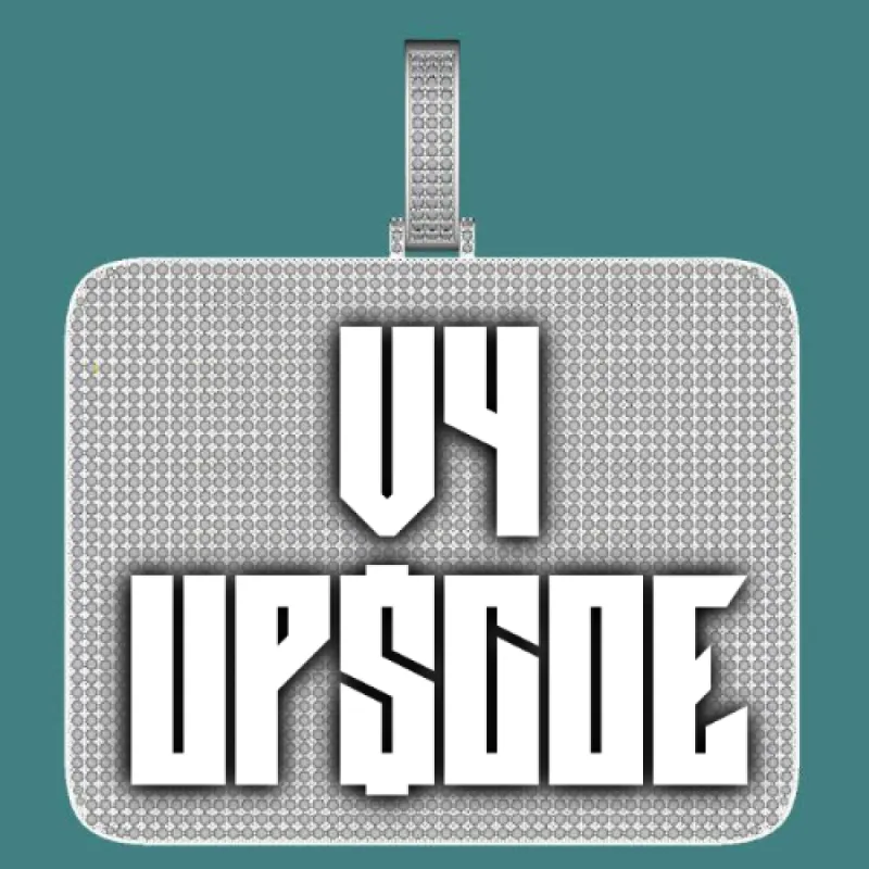 CUSTOM LETTER NECKLACE 3D BIG SQUARE sold by The GUU Shop