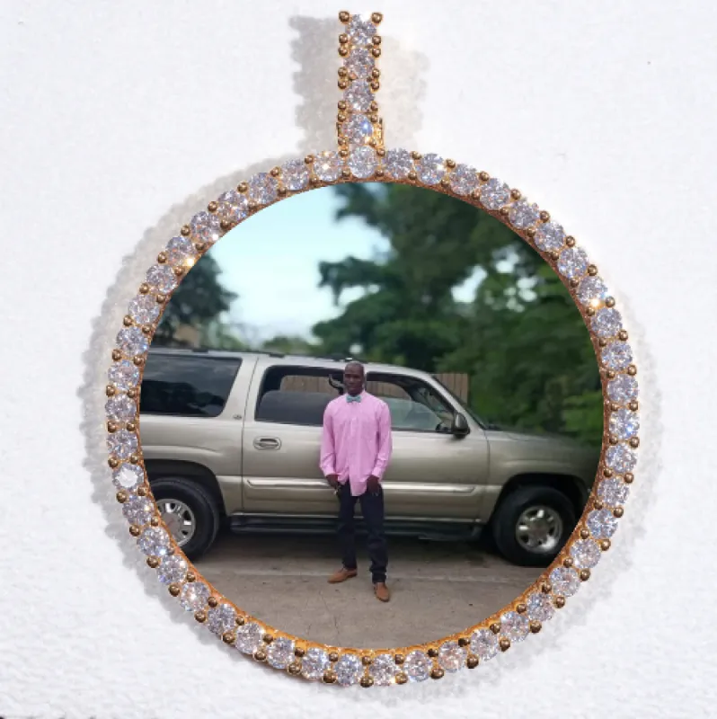 LARGE 3D CIRCLE CUSTOM PICTURE PENDANT sold by The GUU Shop