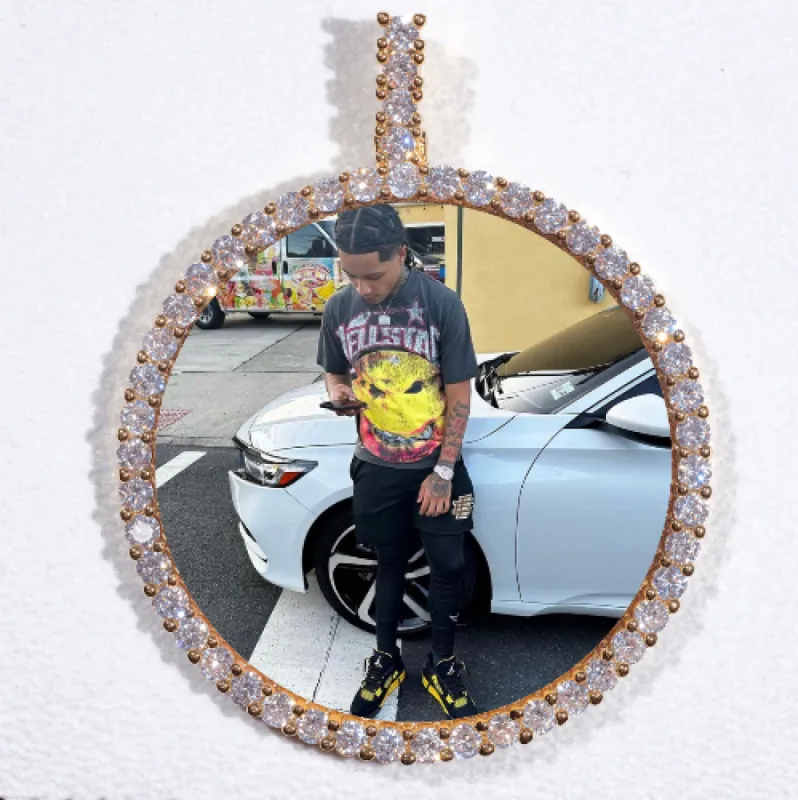 LARGE 3D CIRCLE CUSTOM PICTURE PENDANT sold by The GUU Shop