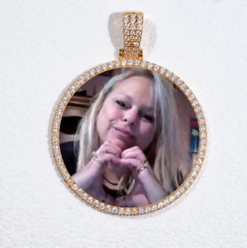 MEDIUM 3D CIRCLE CUSTOM PICTURE PENDANT sold by The GUU Shop