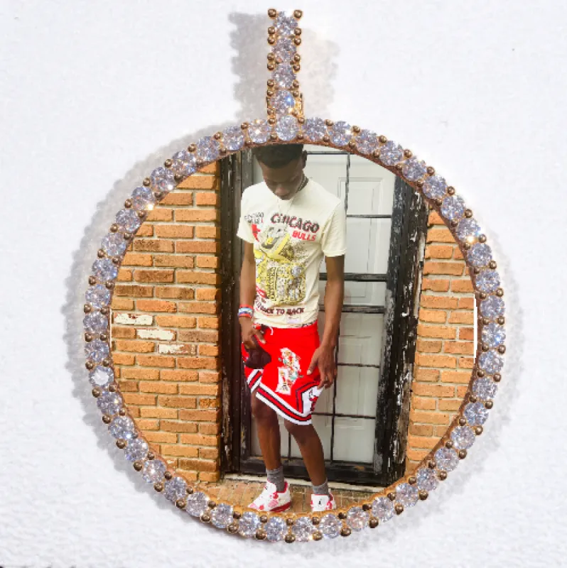 LARGE 3D CIRCLE CUSTOM PICTURE PENDANT sold by The GUU Shop